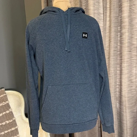 Under Armour Men's Heathered Blue Hoodie - Picture 1 of 2